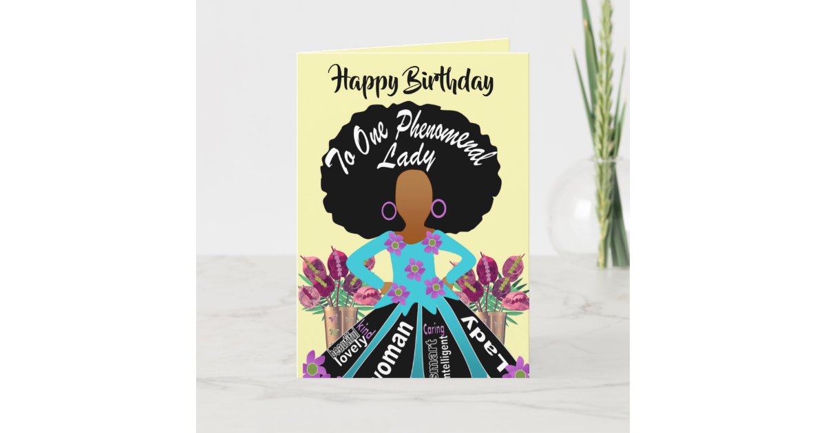 African American Beautiful Cousin Birthday Card | Zazzle