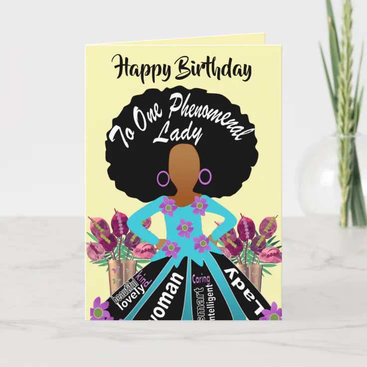 African American Beautiful Cousin Birthday Card | Zazzle