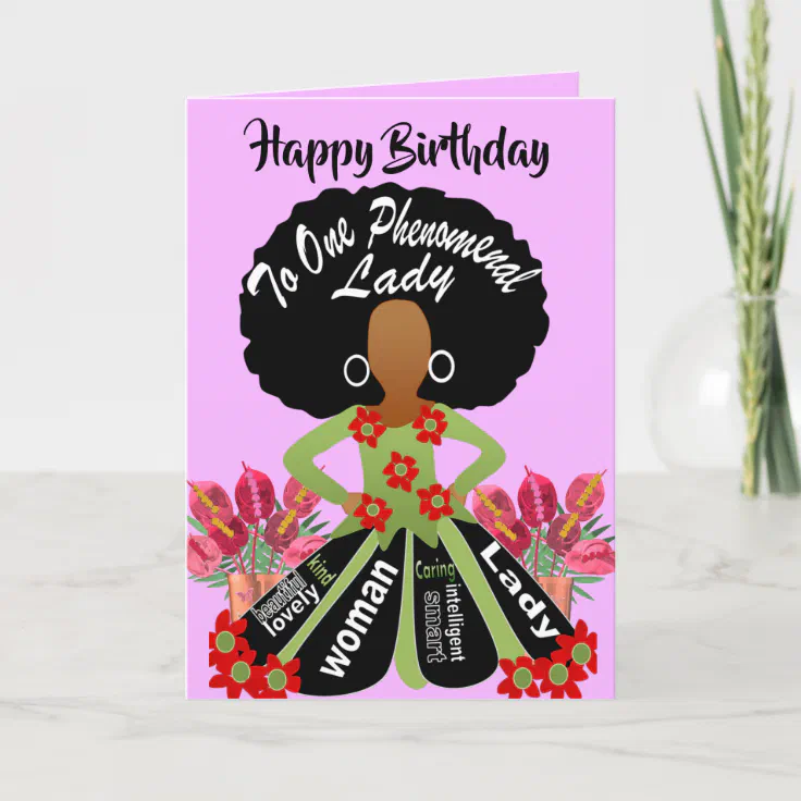 African American Beautiful Cousin Birthday Card | Zazzle