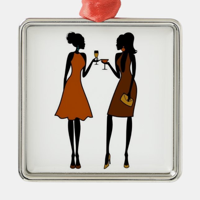 **AFRICAN AMERICAN** BEAUTIFUL LADIE'S METAL ORNAMENT (Front)