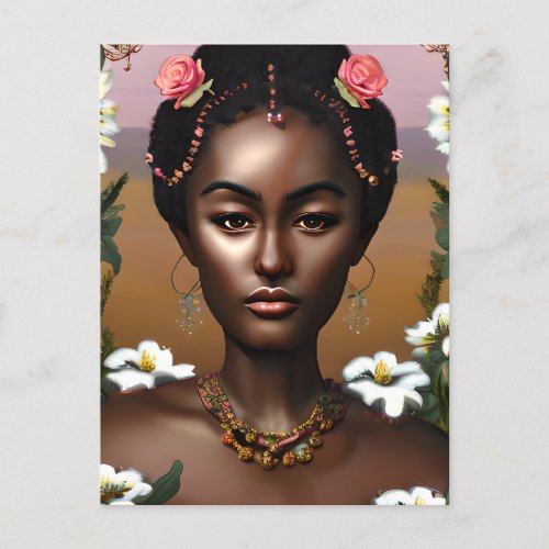 African_American Beauty AI Art Postcard