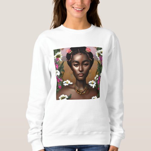 African_American Beauty AI Art Sweatshirt