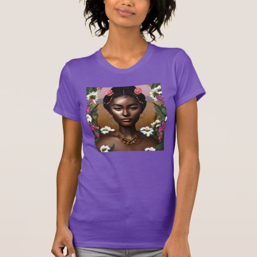 African_American Beauty AI Art T_Shirt