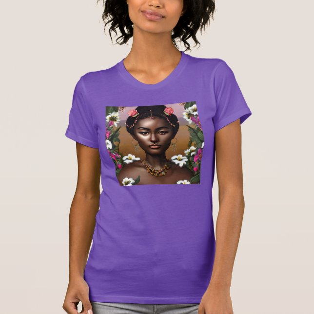 African-American Beauty AI Art T-Shirt (Front)