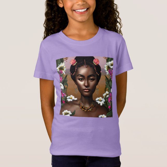 African-American Beauty AI Art T-Shirt (Front)