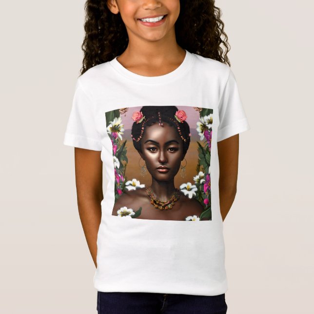 African-American Beauty AI Art T-Shirt (Front)