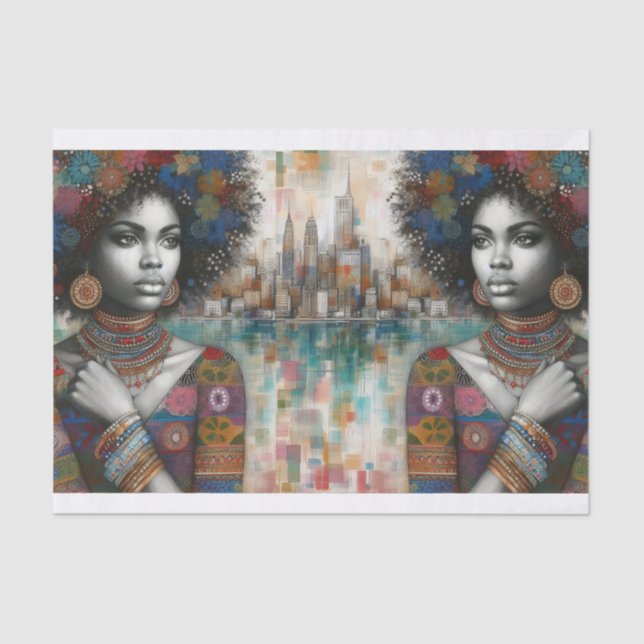 African American Beauty Tissue Paper (Front)