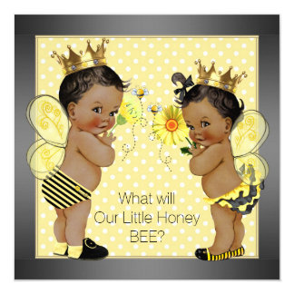 African American Bee Gender Reveal Card