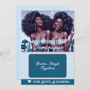 African American BFF Christmas Gift Card Holder