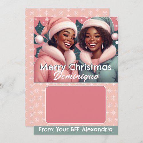 African American BFF Christmas Gift Card Holder