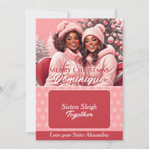African American BFFs Christmas Gift Card Holder