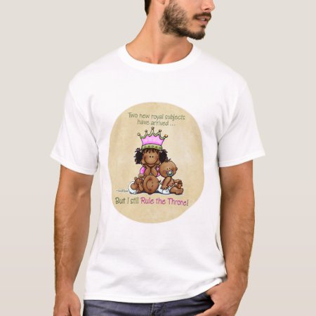 African American Big Sister - Twins Queen T-shirt
