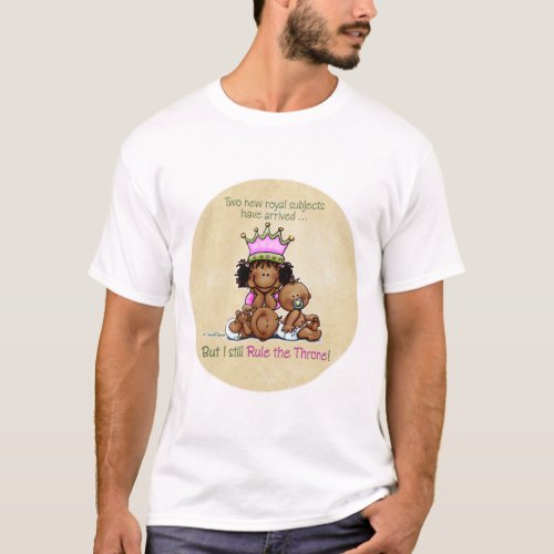 African American Big Sister _ Twins Queen T_Shirt