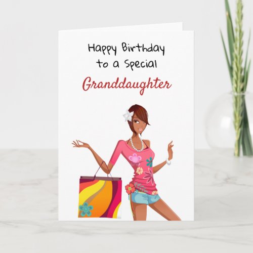 African American Birthday Card for Granddaughter
