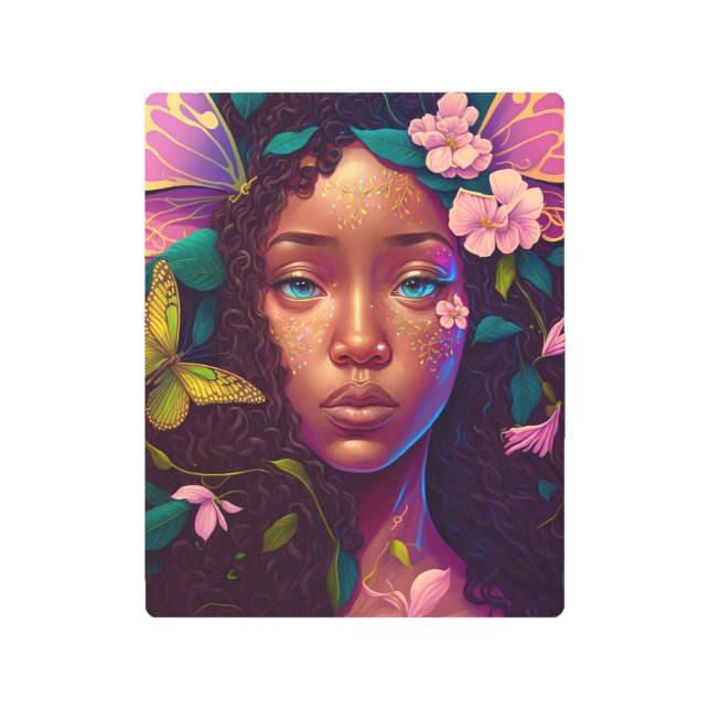 African American Black Fairy Fantasy Art (Front)