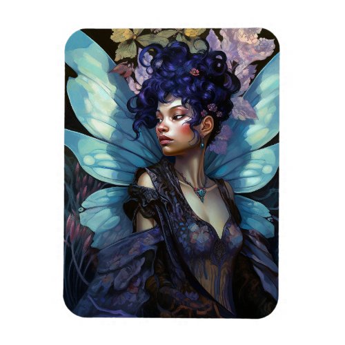 African American Black Fairy Fantasy Art Magnet