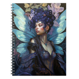 African American Black Fairy Fantasy Art Notebook