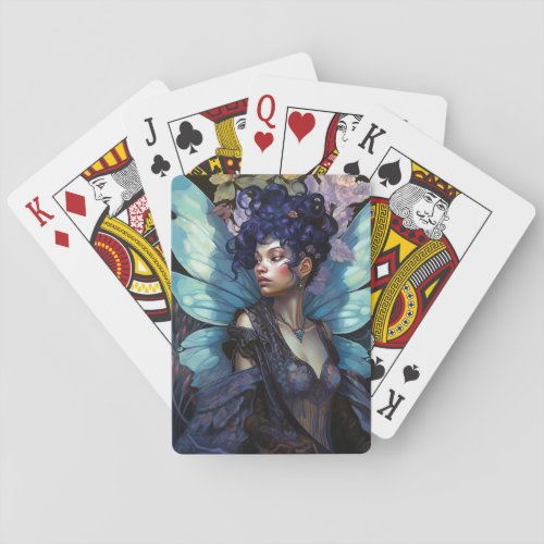 African American Black Fairy Fantasy Art Playing Cards