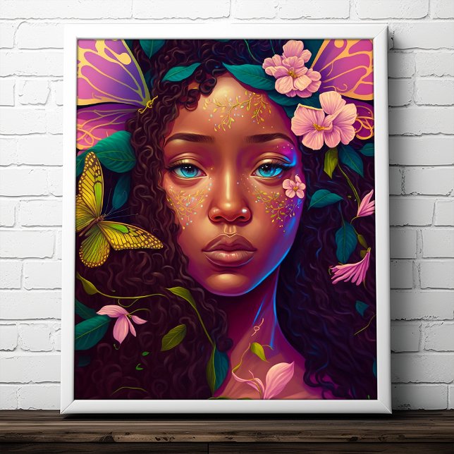 African American Black Fairy Fantasy Art Poster (Creator Uploaded)
