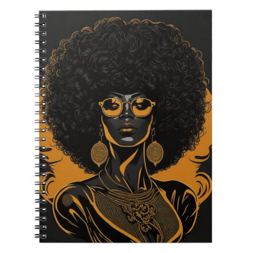 African American black girl Notebook