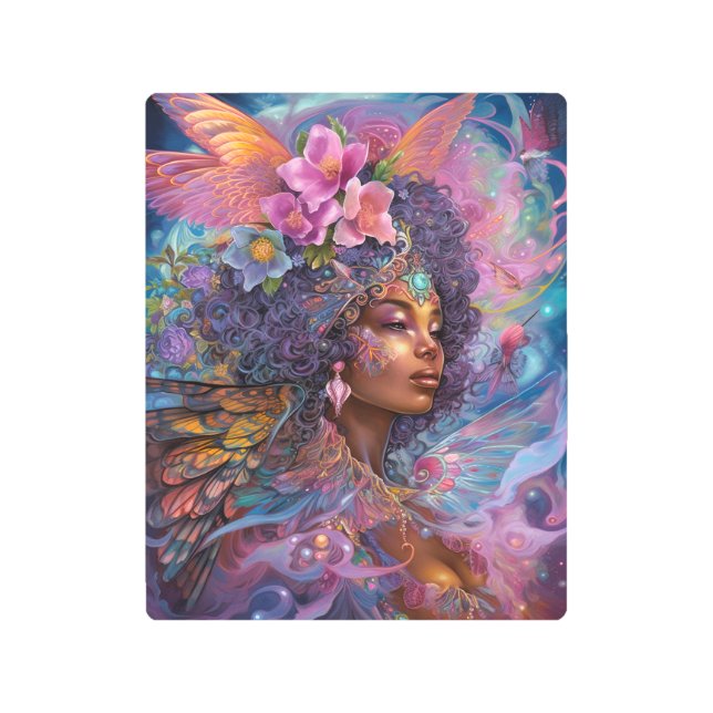 African American Black Goddess Queen Fantasy Art (Front)
