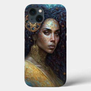 African American Black Goddess Queen Fantasy Art C iPhone 13 Case