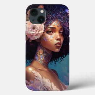 African American Black Goddess Queen Fantasy Art iPhone 13 Case