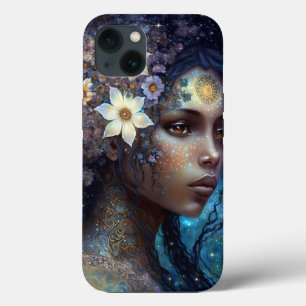 African American Black Goddess Queen Fantasy Art iPhone 13 Case
