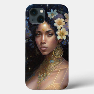 African American Black Goddess Queen Fantasy Art iPhone 13 Case