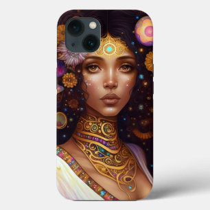 African American Black Goddess Queen Fantasy Art iPhone 13 Case