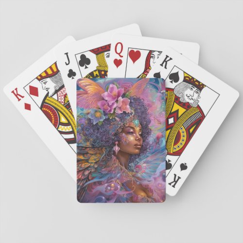 African American Black Goddess Queen Fantasy Art P Playing Cards
