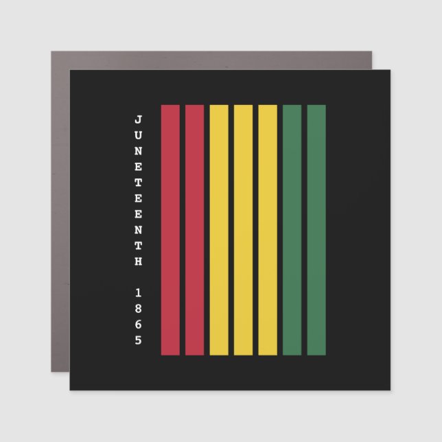 African American Black History Juneteenth 1865 Car Magnet (Front)