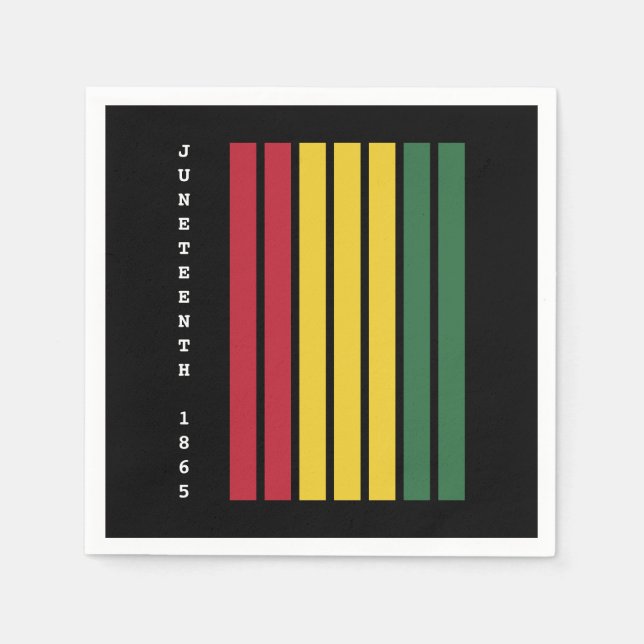 African American Black History Juneteenth 1865 Napkins (Front)