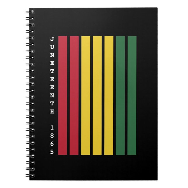 African American Black History Juneteenth 1865 Notebook (Front)