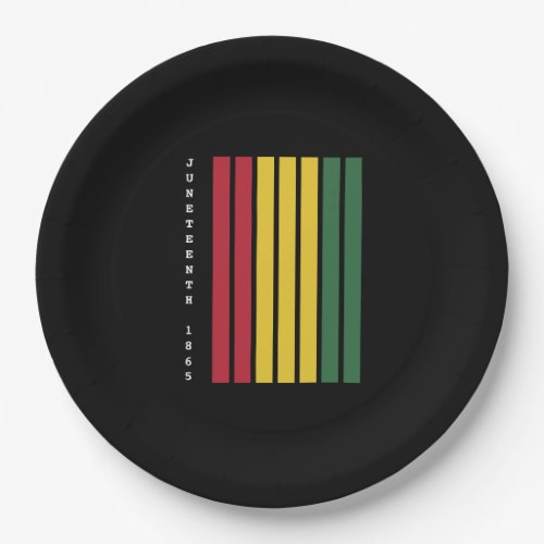 African American Black History Juneteenth 1865 Paper Plates