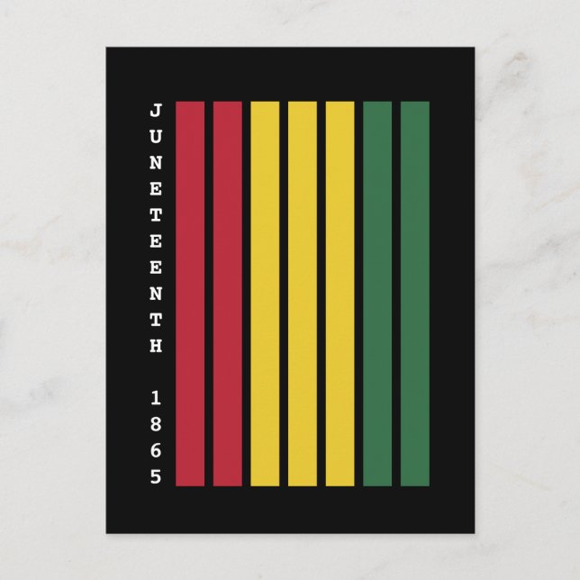 African American Black History Juneteenth 1865 Postcard (Front)