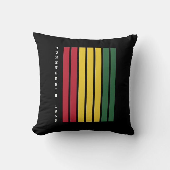 African American Black History Juneteenth 1865 Throw Pillow (Front)