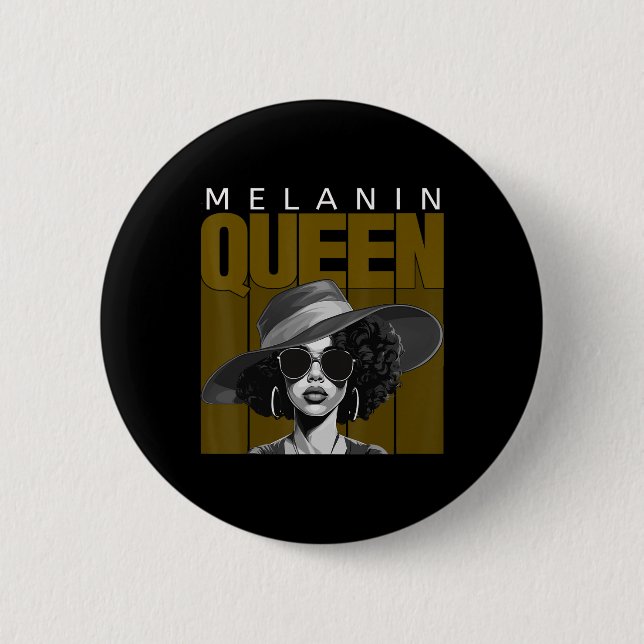 African American Black History - Juneteenth Melani Button (Front)