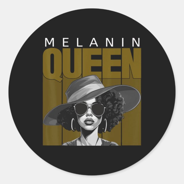 African American Black History - Juneteenth Melani Classic Round Sticker (Front)