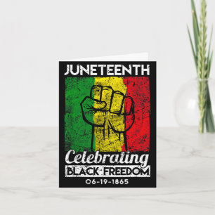 African american black history month juneteenth card