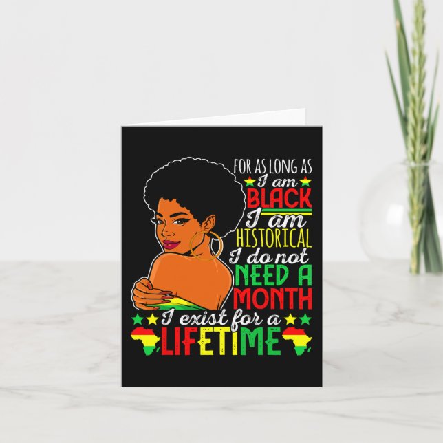 African American Black History Month Juneteenth Pr Card (Front)