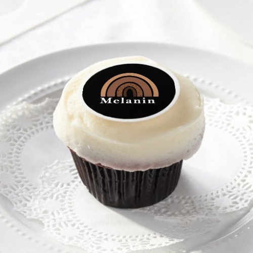 African American Black History Month Melanin Edible Frosting Rounds