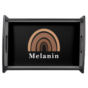 African American Black History Month Melanin Serving Tray