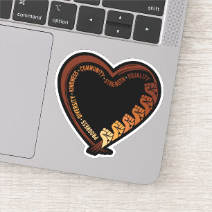 African American Black History Month Valentine Sticker