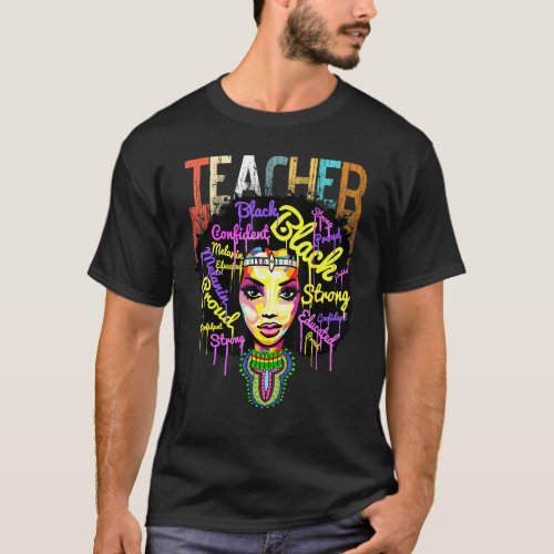 African American Black History Teacher Women Dashi T_Shirt
