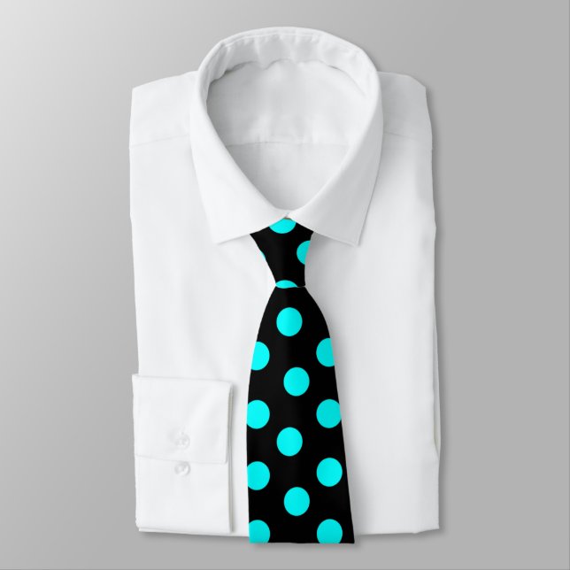 African American Black light blue Neck Tie (Tied)