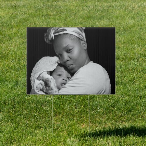 AFRICAN AMERICAN BLACK MOTHER BABY PROLIFE SIGN