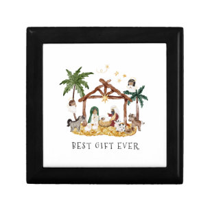 African American Black Nativity Christmas Gift Box