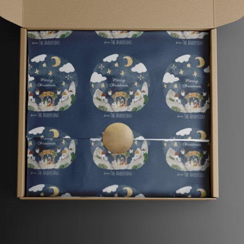 African American Black Nativity Christmas Wrapping Paper