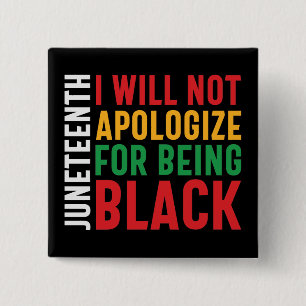 African American black pride Juneteenth Button